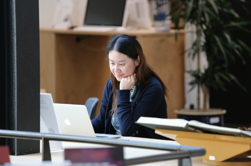 Student on laptop